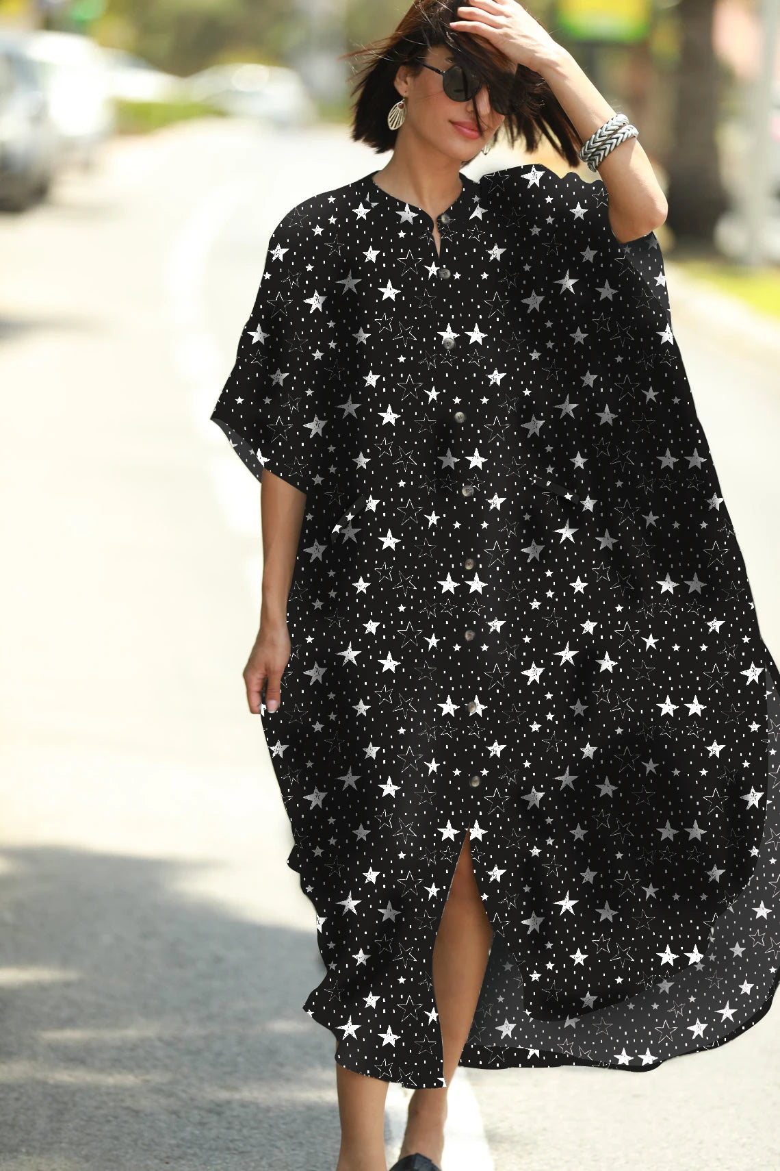 Long Beach Dress, Printed Women's Kaftan, Multi Designs