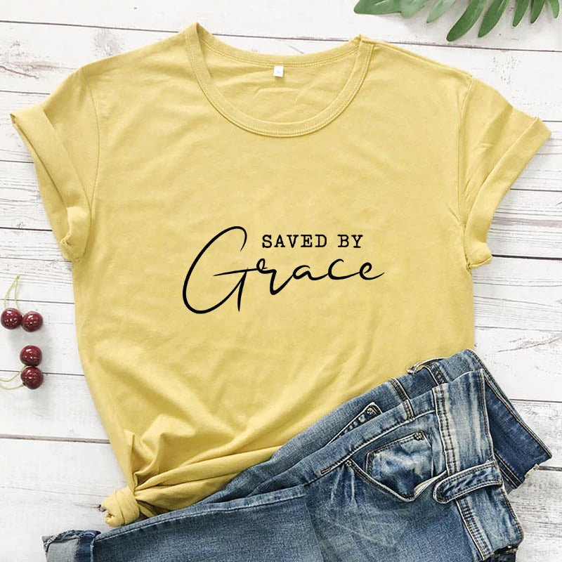 Saved By Grace Cotton T-Shirt