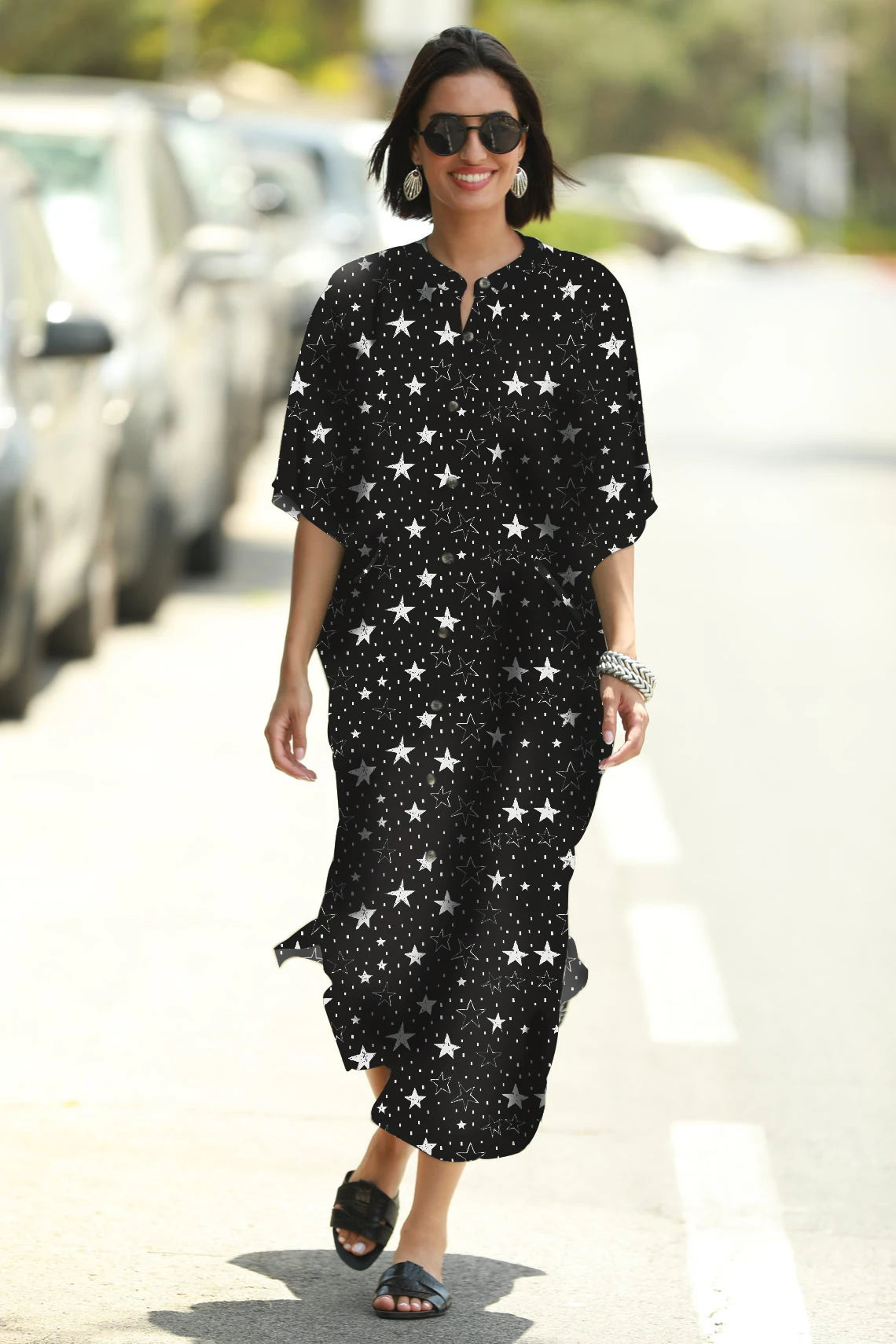 Long Beach Dress, Printed Women's Kaftan, Multi Designs