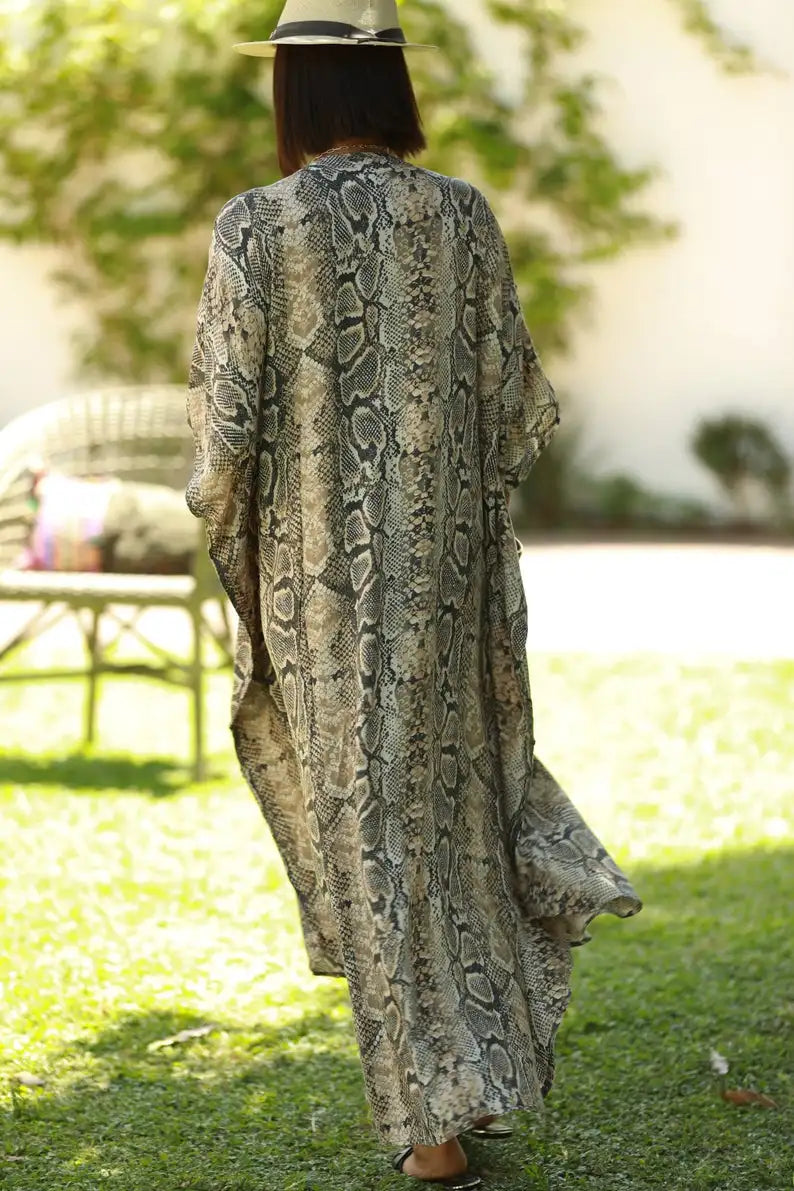 Long Beach Dress, Printed Women's Kaftan, Multi Designs
