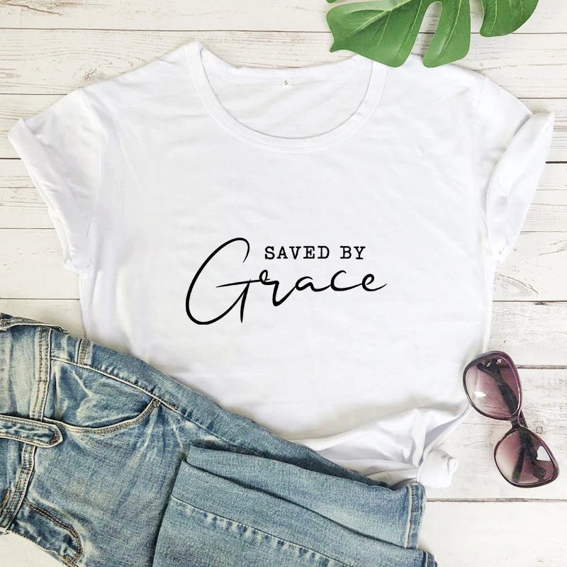 Saved By Grace Cotton T-Shirt