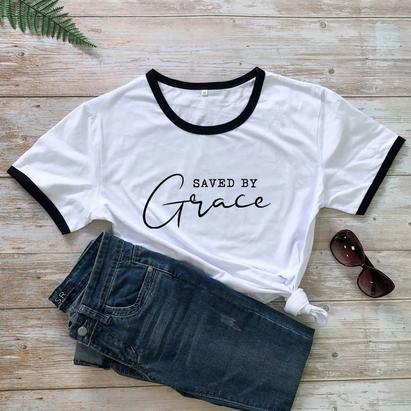 Saved By Grace Cotton T-Shirt