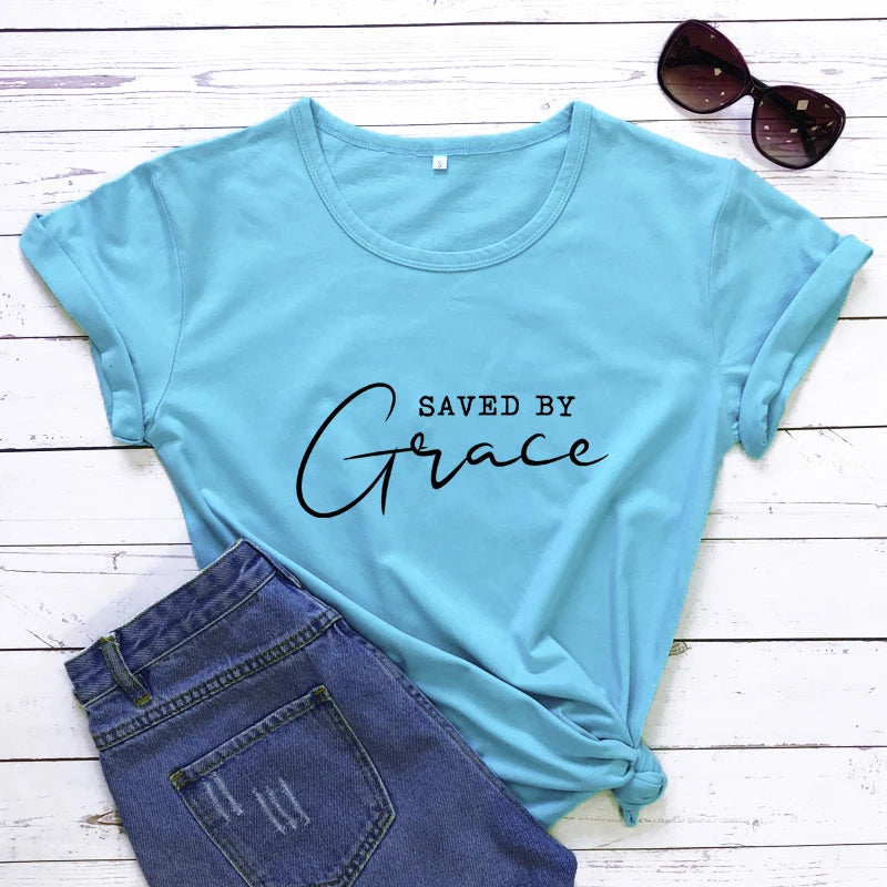 Saved By Grace Cotton T-Shirt