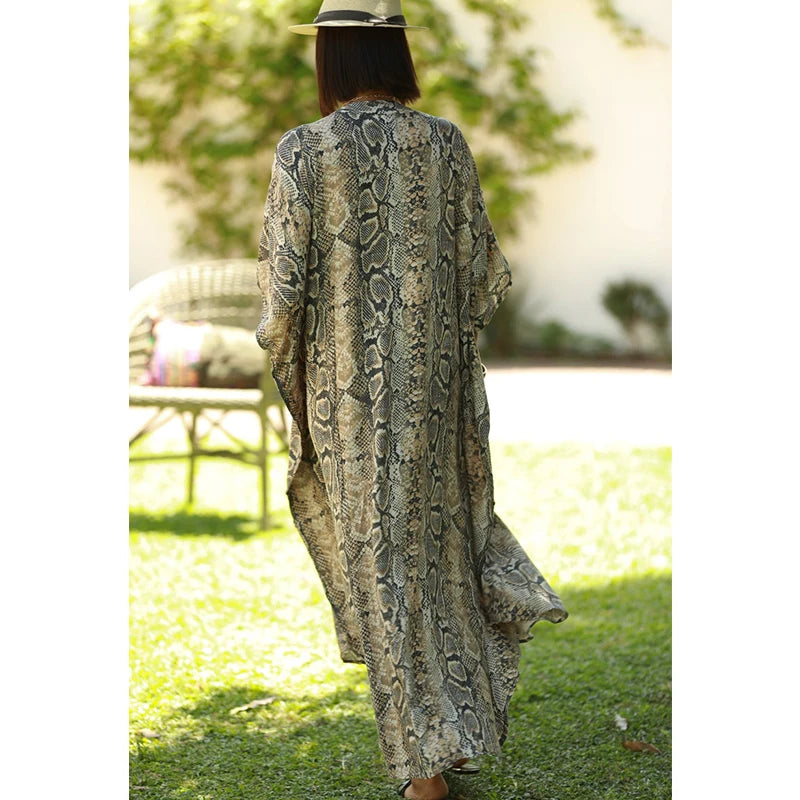 Long Beach Dress, Printed Women's Kaftan, Multi Designs