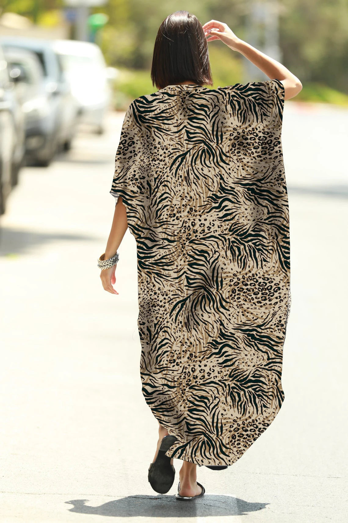 Long Beach Dress, Printed Women's Kaftan, Multi Designs