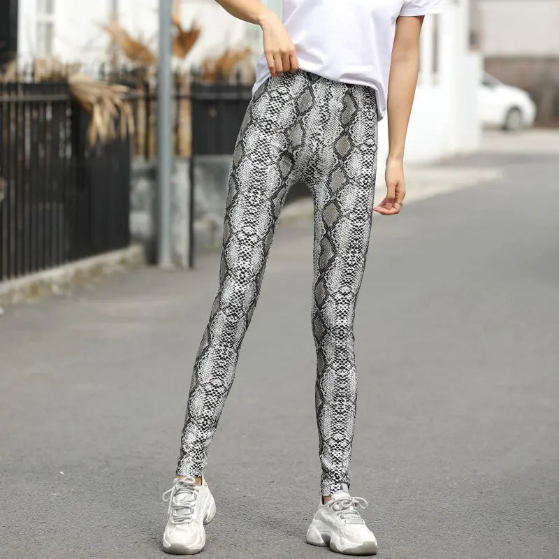 Large Stretch Printed Check Women's Leggings, Multi Designs
