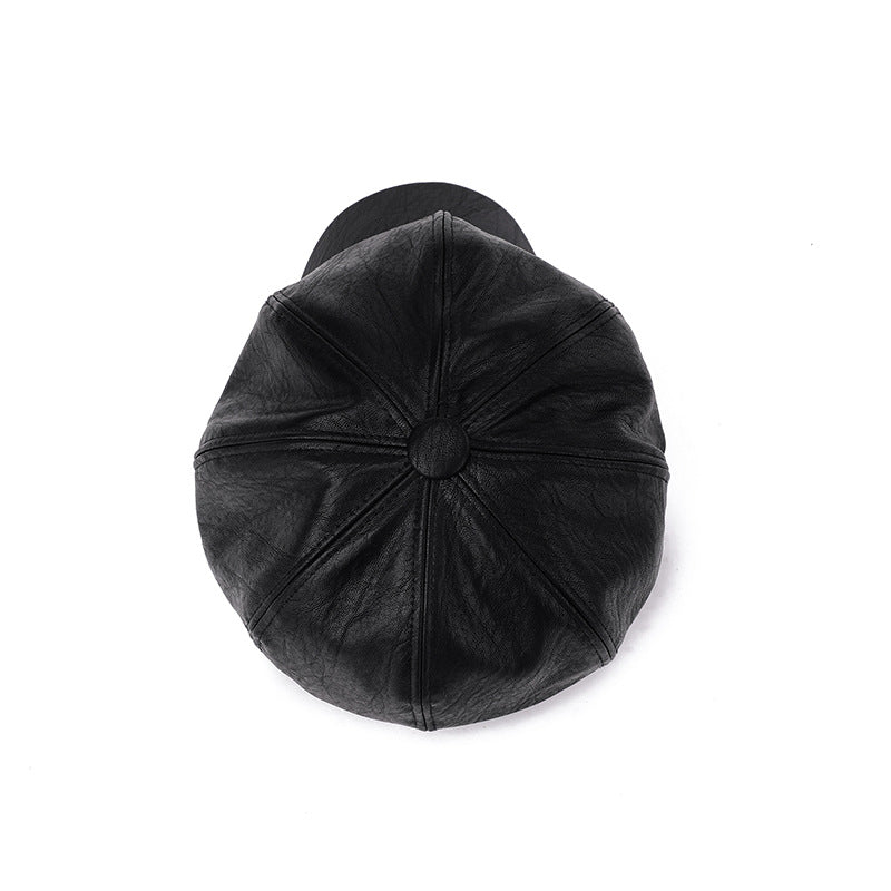 Unisex Leather Peaked Cap, Multi Colours