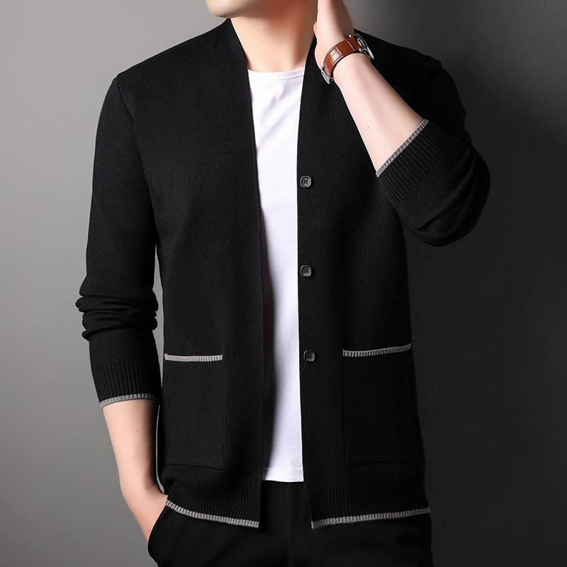 Minimalist Men's Sweater Short Coat