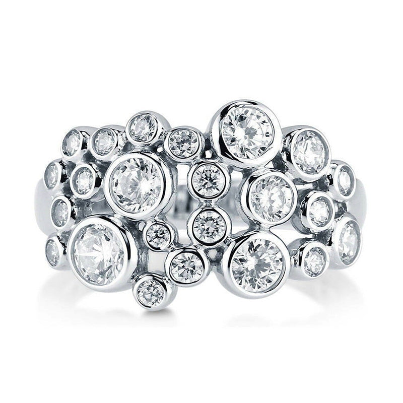 Irregular 'Starry Night' Zirconia Studded Fashion Ring