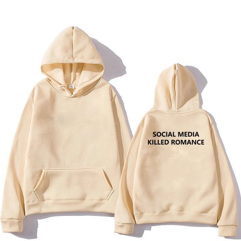 Social Media Killed Romance, Unisex Teenager Hoodie