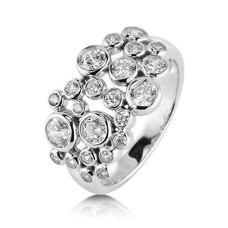 Irregular 'Starry Night' Zirconia Studded Fashion Ring