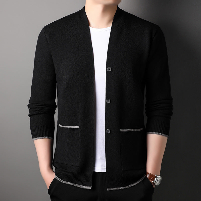 Minimalist Men's Sweater Short Coat