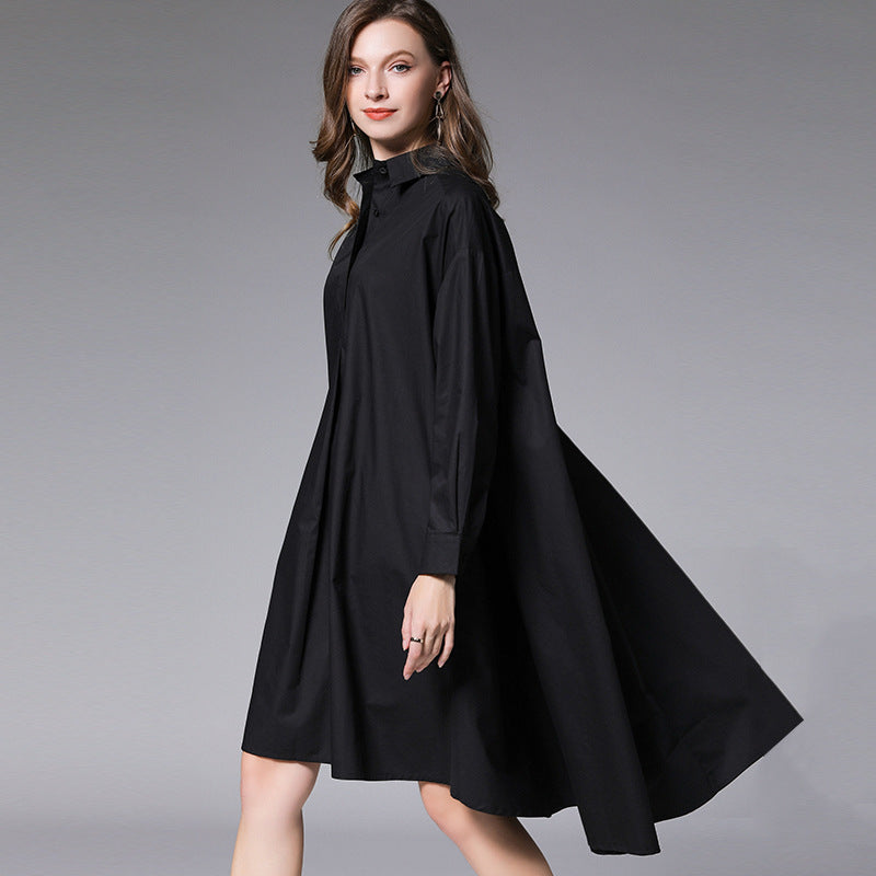 Vireous Loose-Fit Fashion Everyday Elegance Shirt Dress, Plus Sizes