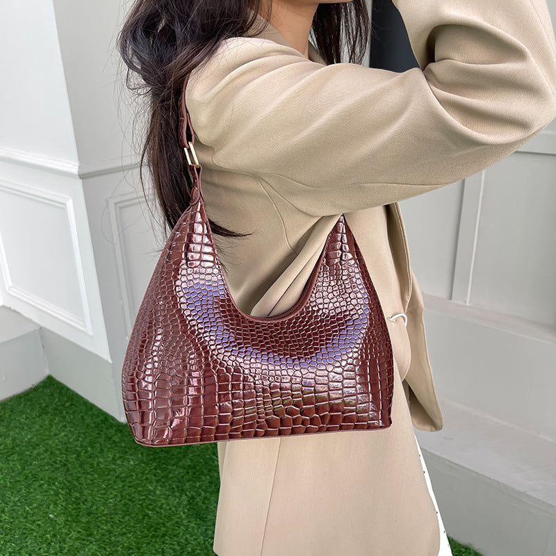 Fashion Crocodile Leather Women's Shoulder Bag