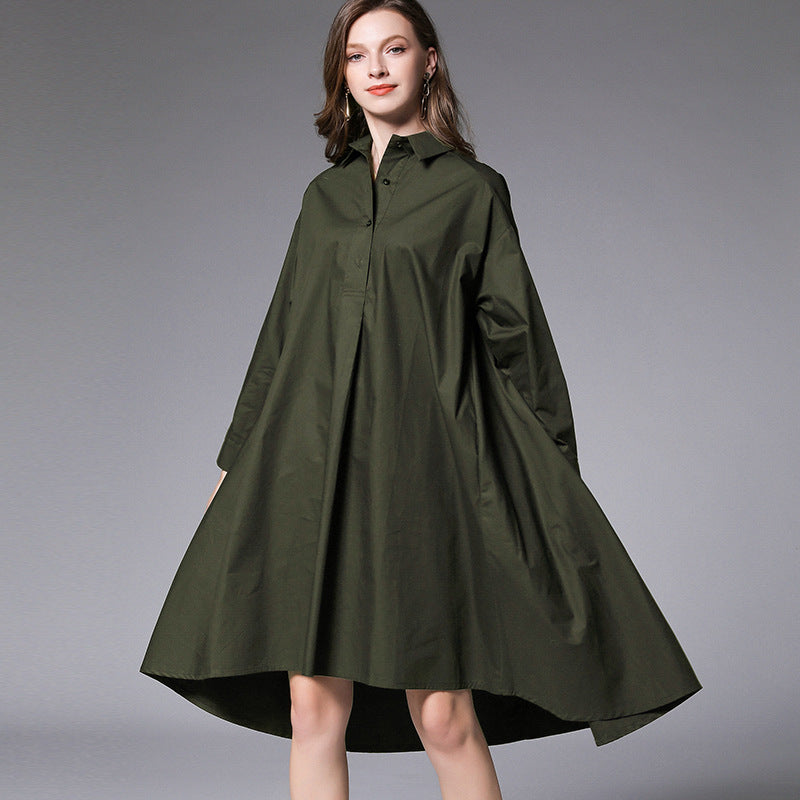 Vireous Loose-Fit Fashion Everyday Elegance Shirt Dress, Plus Sizes