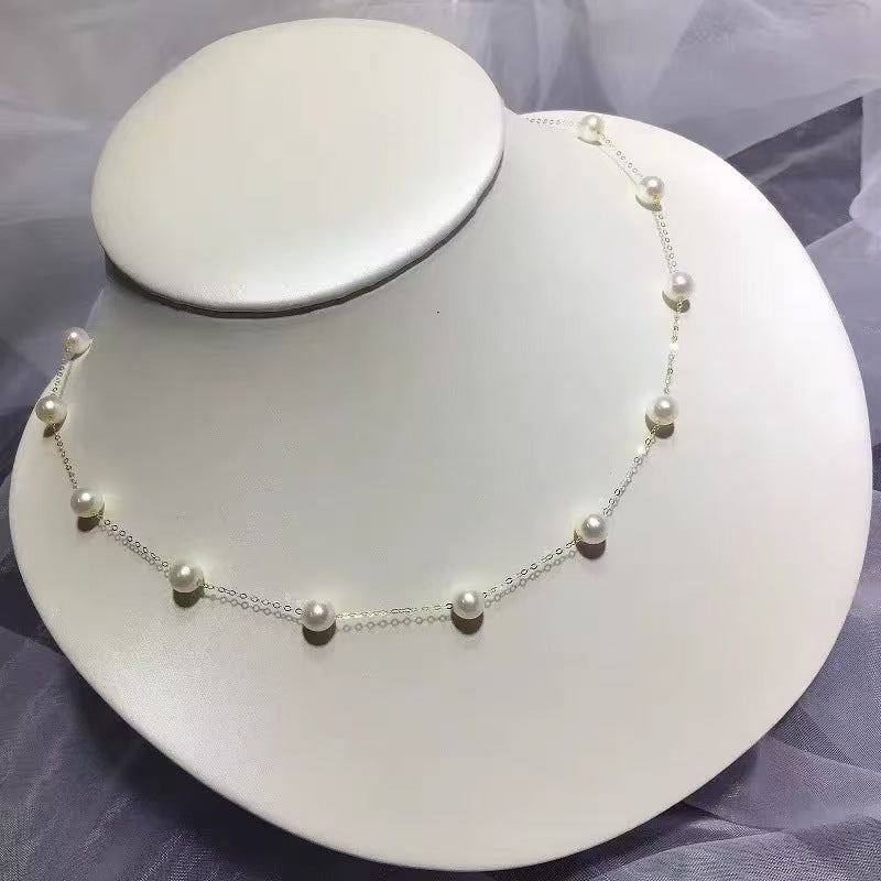Starry Sky Shell Pearls Couple Valentine's Day Gift Necklace and Bracelet