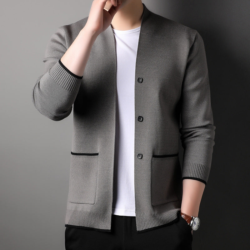 Minimalist Men's Sweater Short Coat