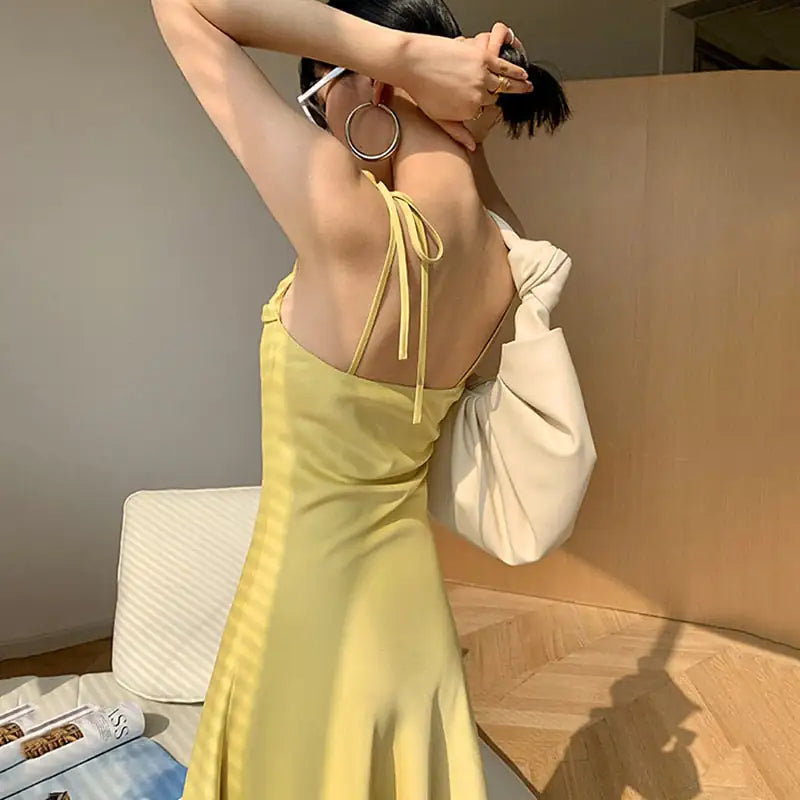 Spaghetti Strap Ruche Satin Cocktail Dress, Multi Colours