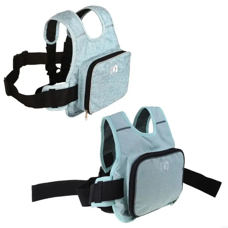 Universal Children's Motorcycle Safety Belt, Waist and Shoulder Belt with Storage Pocket
