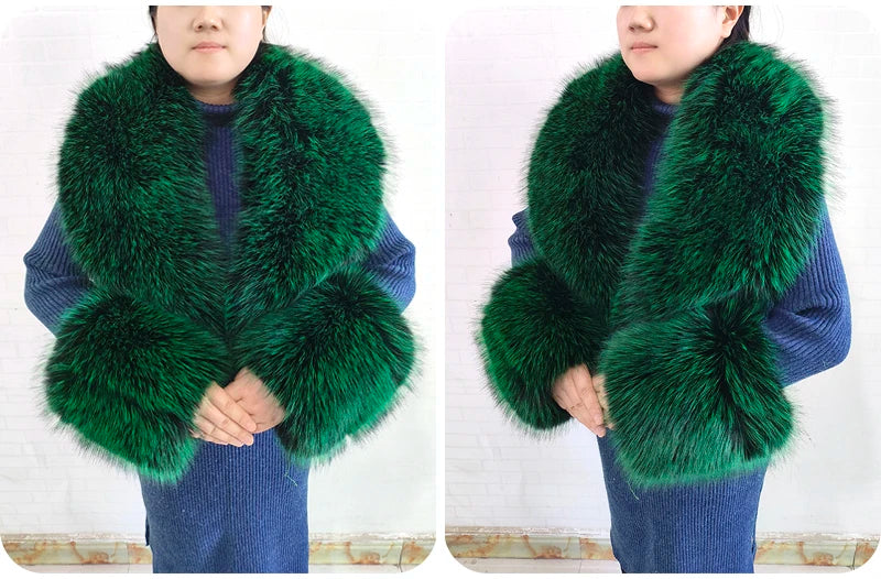 Winter Faux Fur Collar and Cuffs Set, Shawl and Accessories