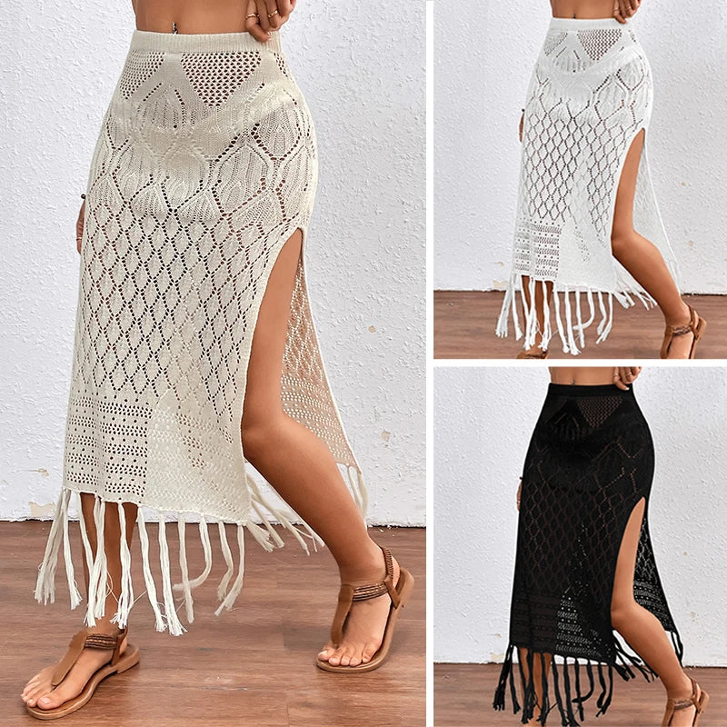 Women's Knitted Texture Sarong Skirt