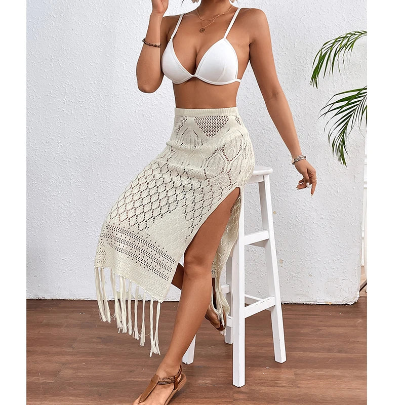 Women's Knitted Texture Sarong Skirt