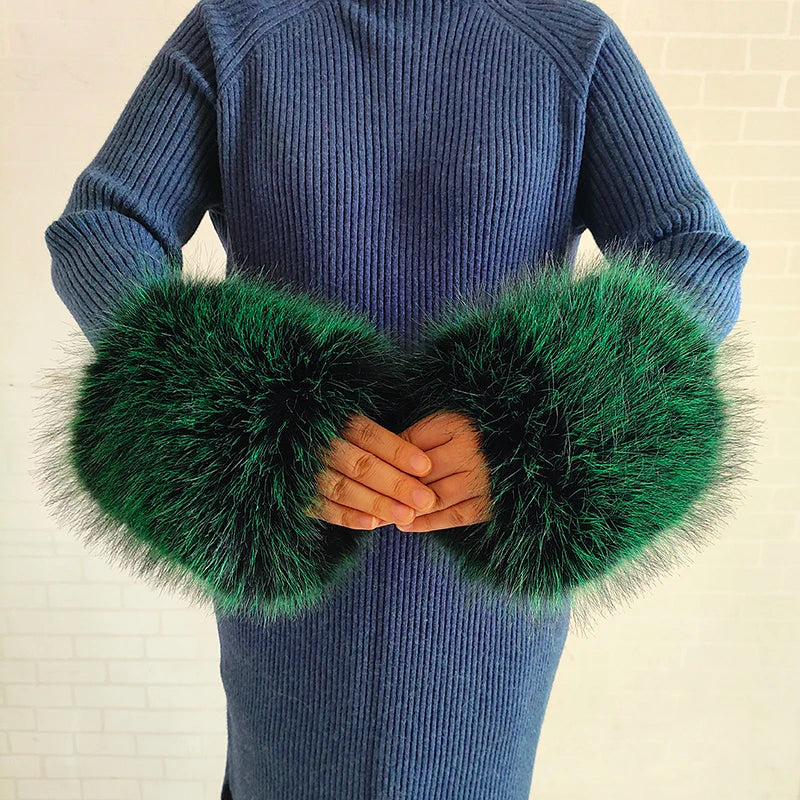 Winter Faux Fur Collar and Cuffs Set, Shawl and Accessories