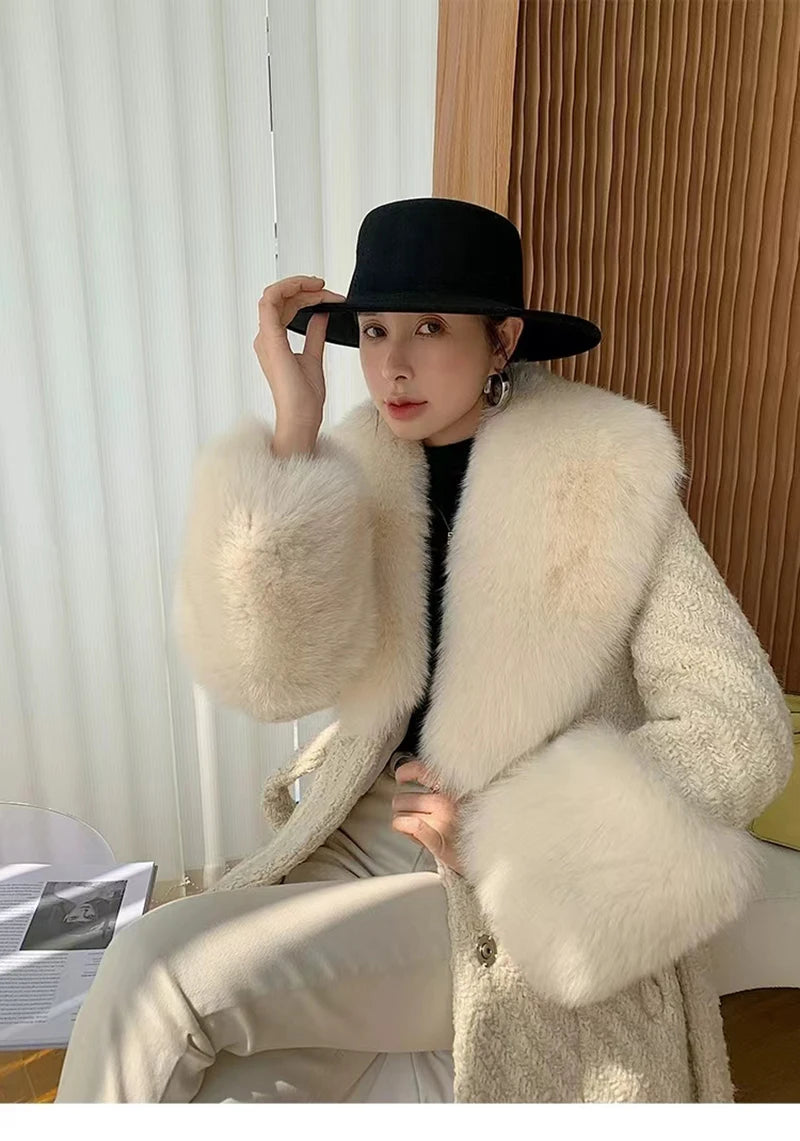 Winter Faux Fur Collar and Cuffs Set, Shawl and Accessories