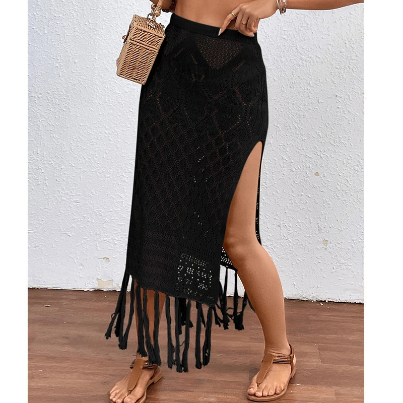 Women's Knitted Texture Sarong Skirt