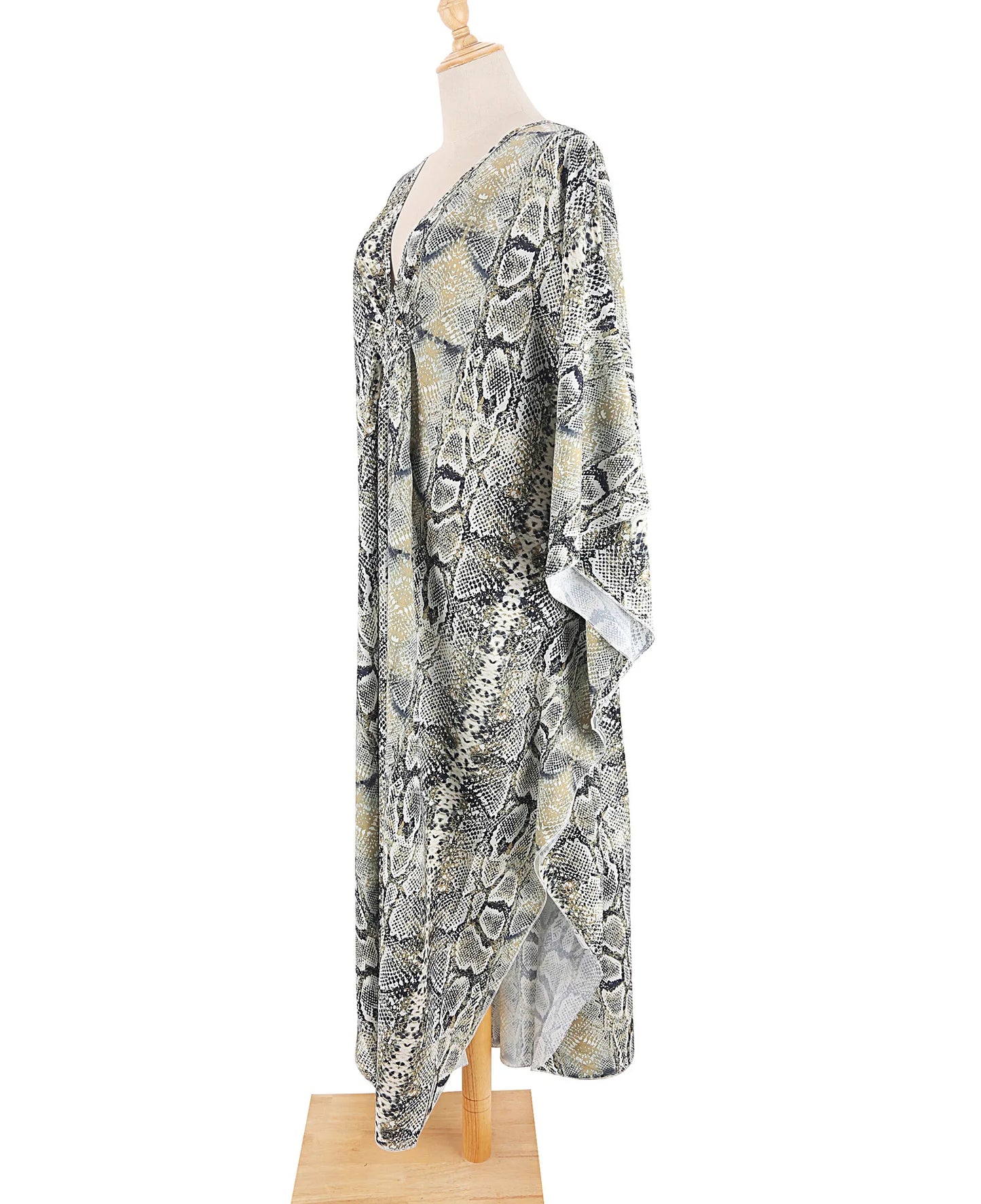 Zebra Print Kaftan Dress, Oversize Beach Dress