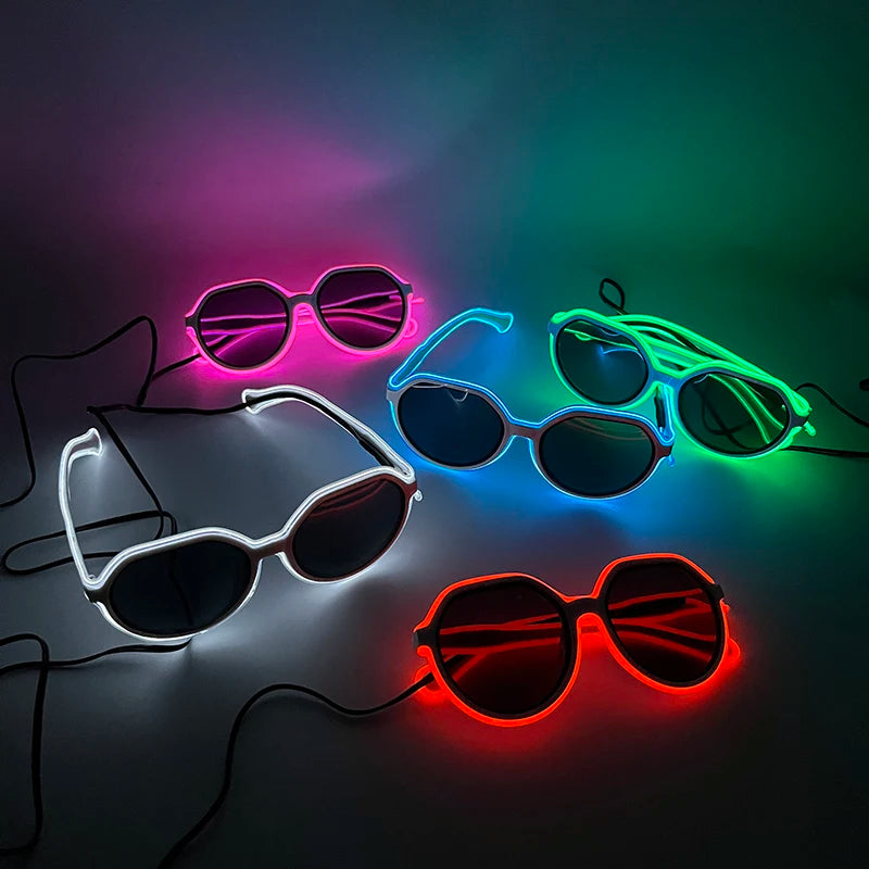 Glowing Party Glasses, Festival Sunglasses, Lighting Glow Glasses