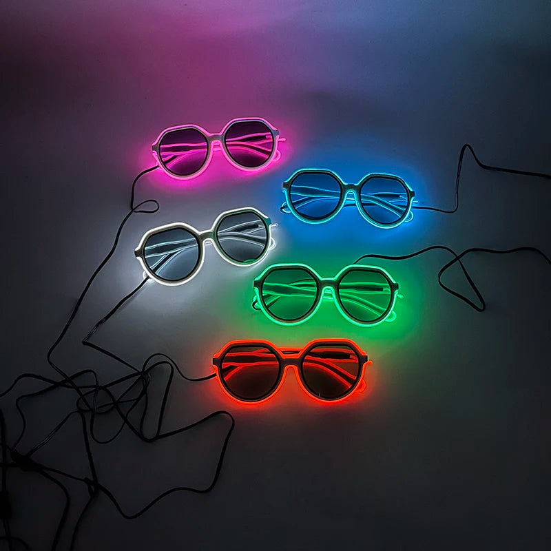 Glowing Party Glasses, Festival Sunglasses, Lighting Glow Glasses