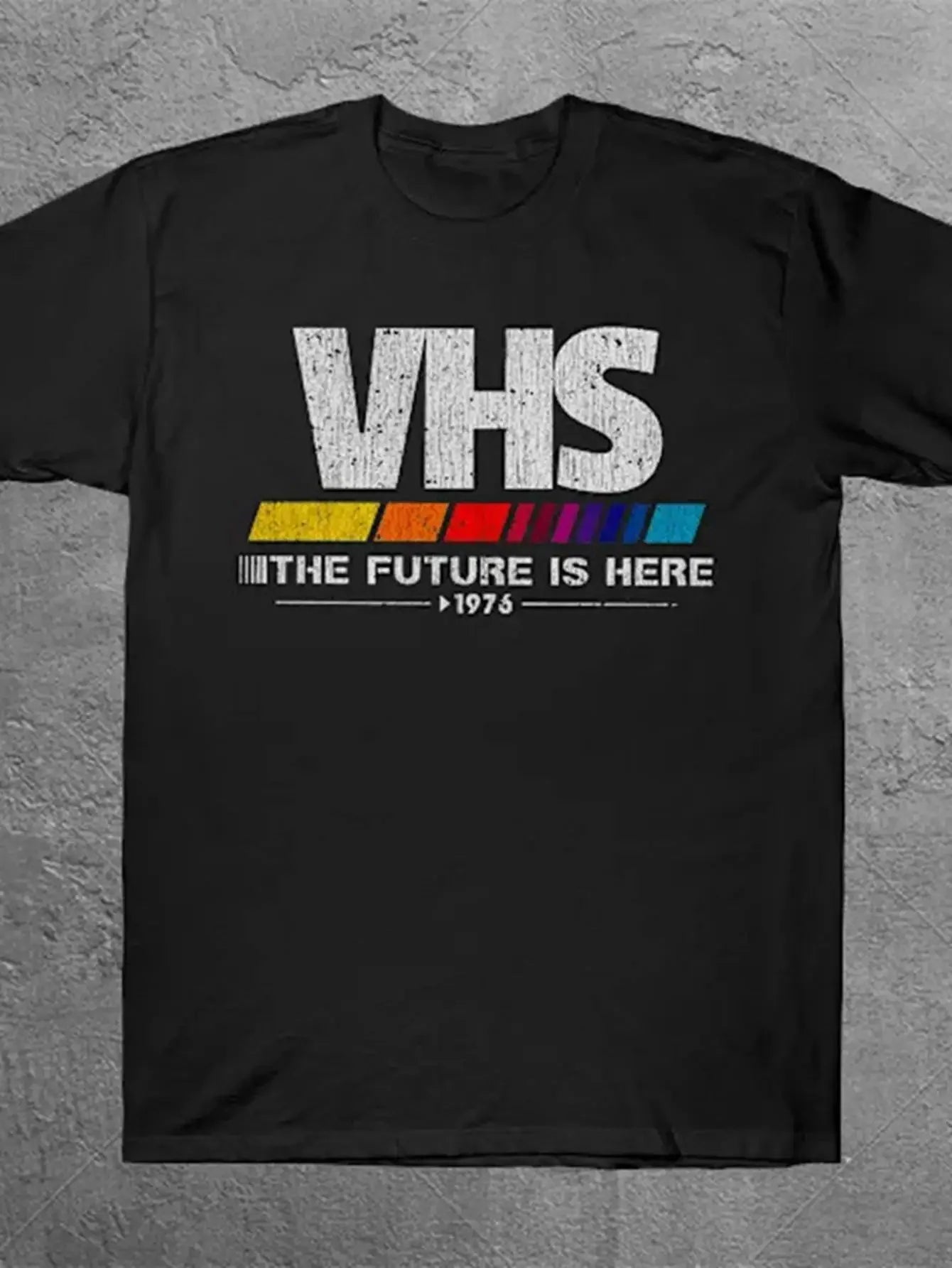 Vintage 'VHS The Future Is Here' T-Shirt, Philosophical 1970s Throwback