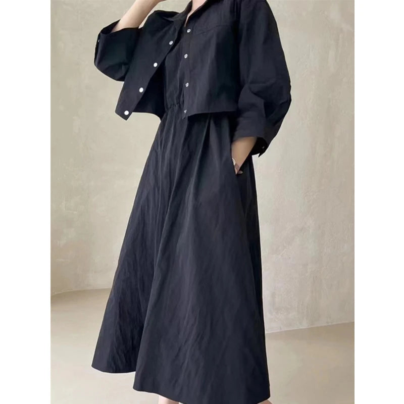 Two-Piece Women's Sleeveless Dress and Matching Jacket Suit