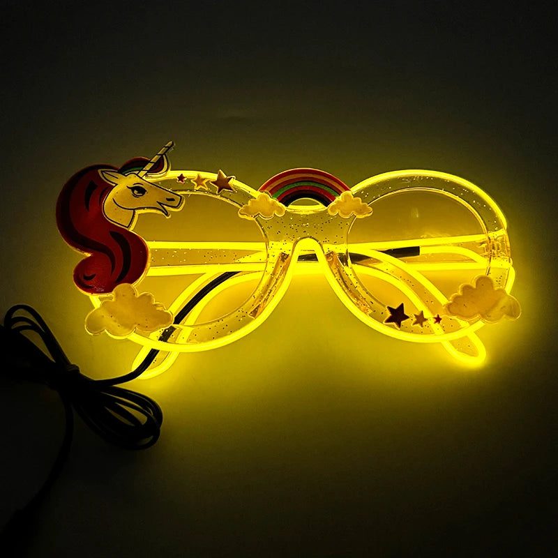 Glowing Party Glasses, Festival Sunglasses, Lighting Glow Glasses