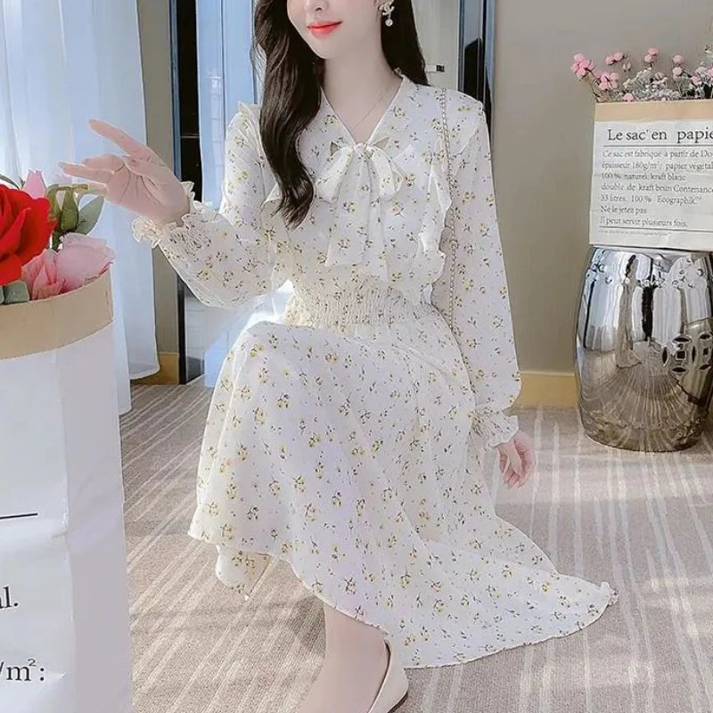 Vireous Floral Midi Dress, Vintage Design