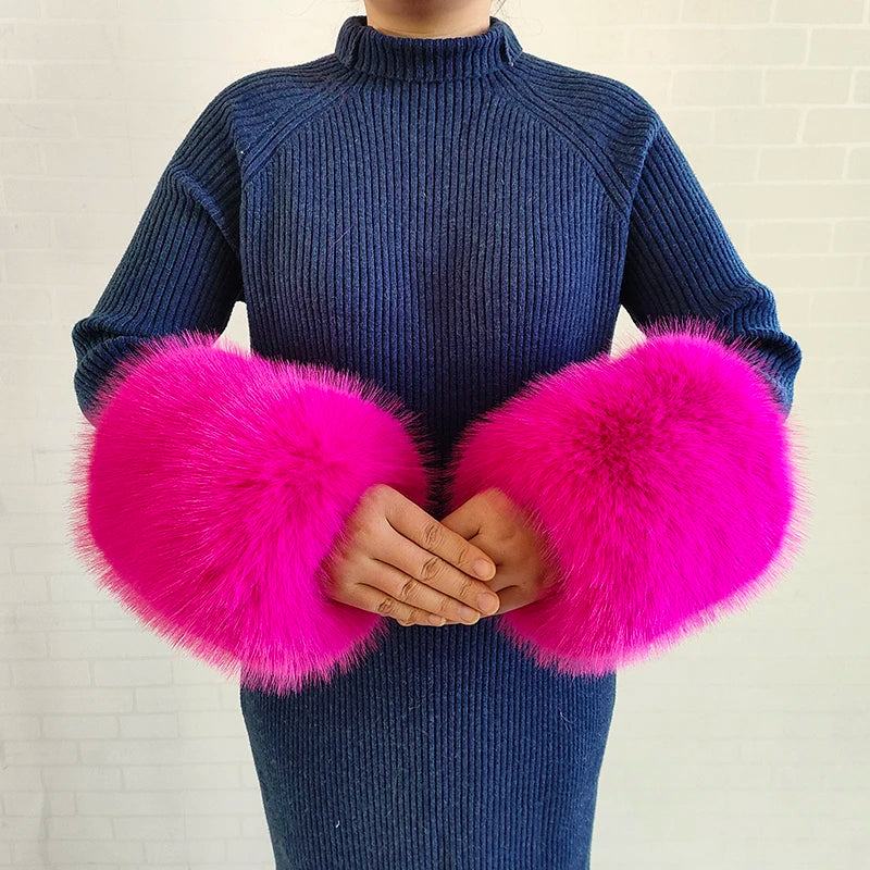Winter Faux Fur Collar and Cuffs Set, Shawl and Accessories