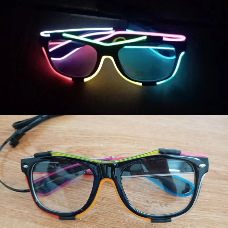 Glowing Party Glasses, Festival Sunglasses, Lighting Glow Glasses