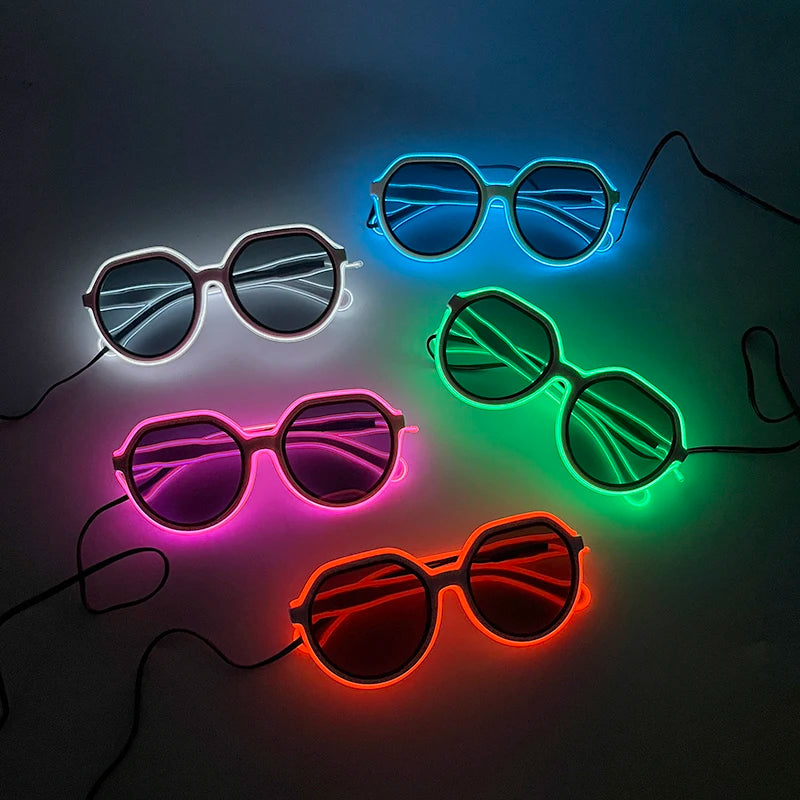 Glowing Party Glasses, Festival Sunglasses, Lighting Glow Glasses