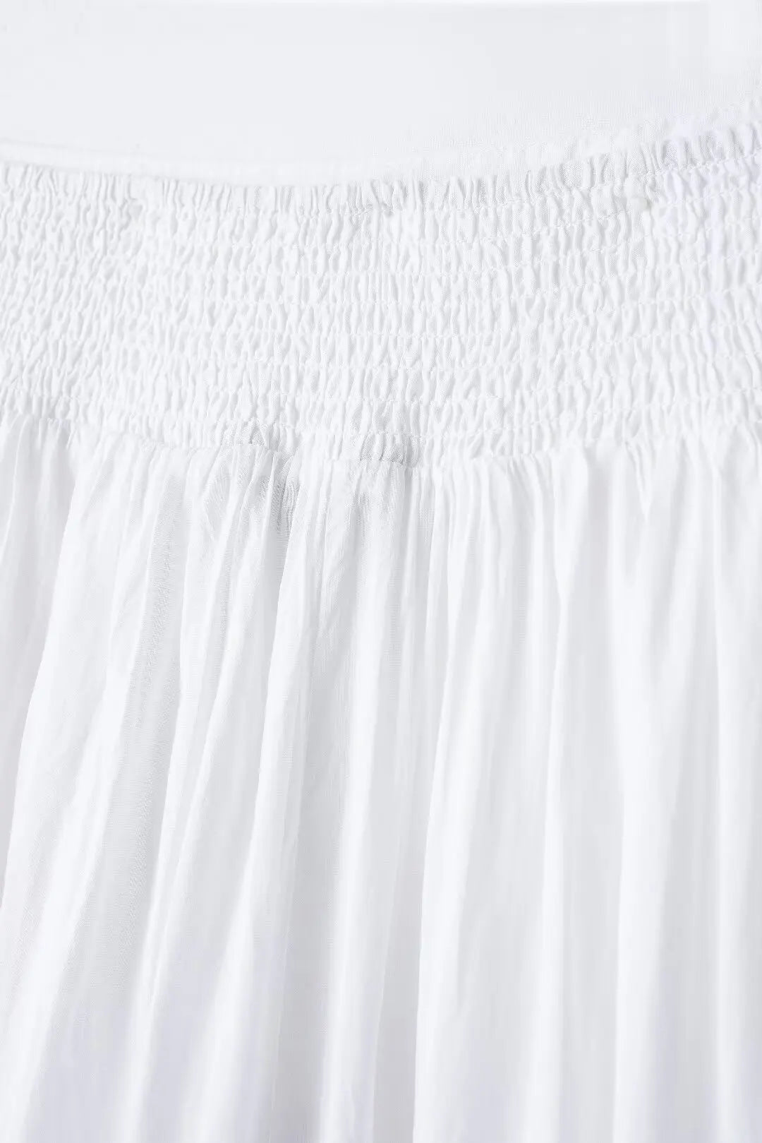 Bohemian-Style White and Blue Embroidered Two-Piece Women's Summer Set