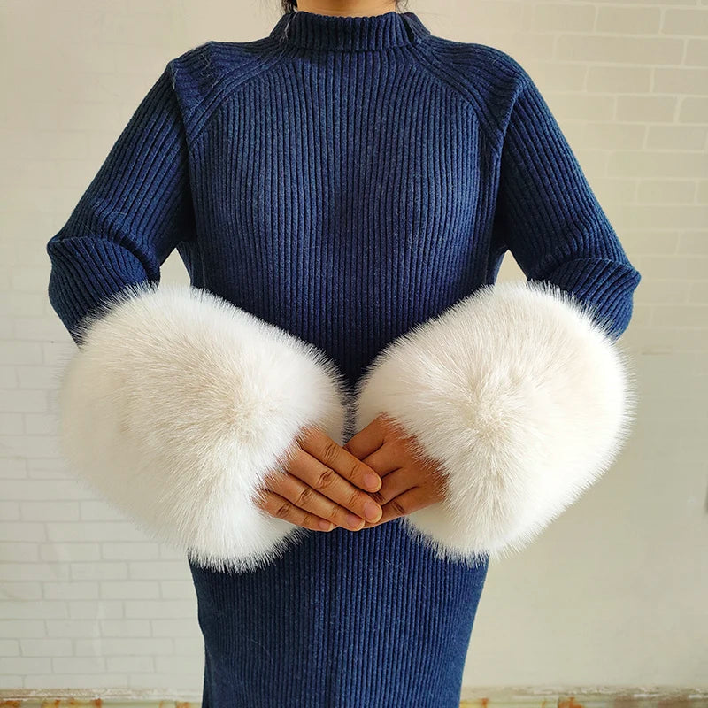 Winter Faux Fur Collar and Cuffs Set, Shawl and Accessories