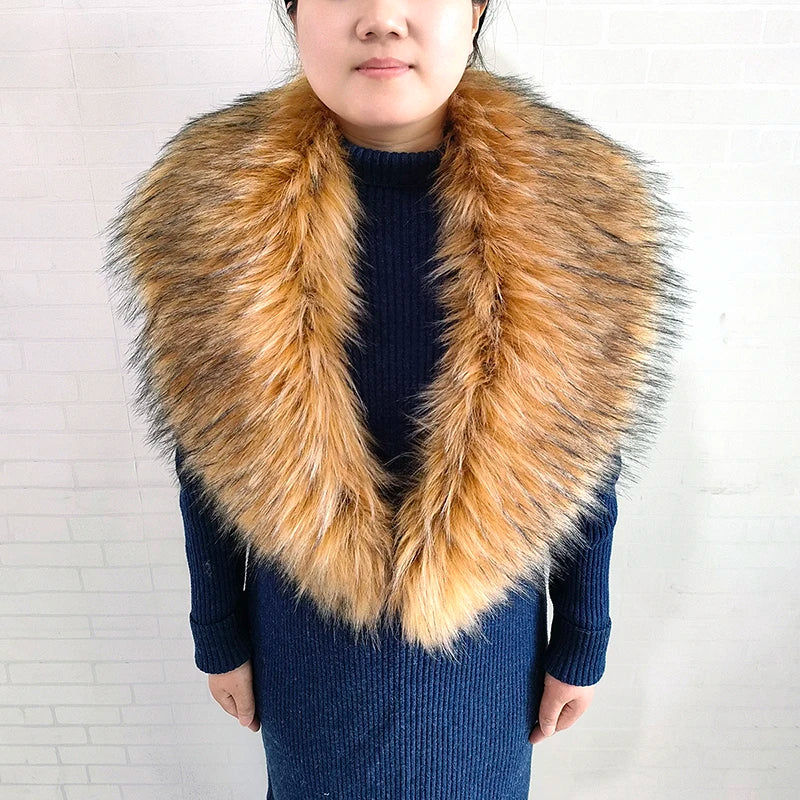 Winter Faux Fur Collar and Cuffs Set, Shawl and Accessories