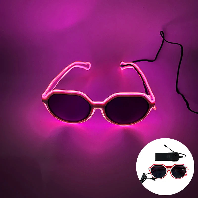 Glowing Party Glasses, Festival Sunglasses, Lighting Glow Glasses