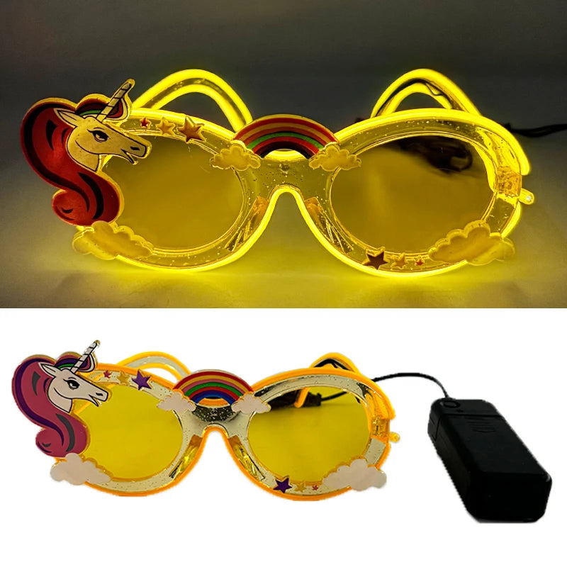 Glowing Party Glasses, Festival Sunglasses, Lighting Glow Glasses