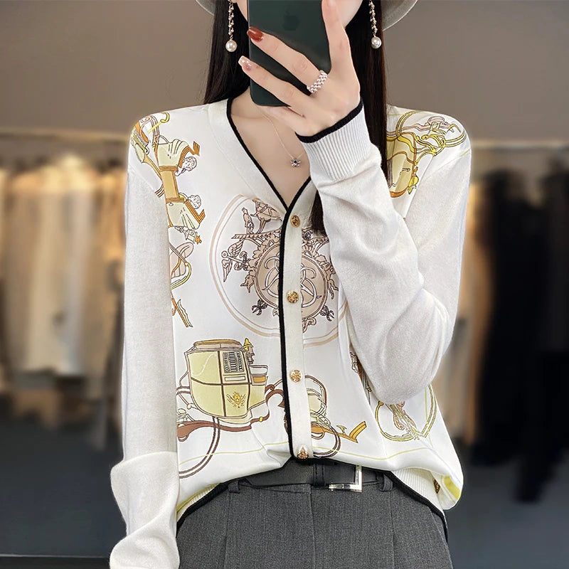 Equestrian Design Women's Lightweight Cardigan, Spring and Summer Collection