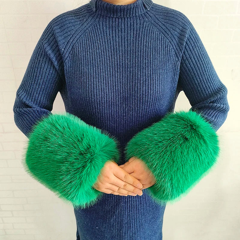 Winter Faux Fur Collar and Cuffs Set, Shawl and Accessories