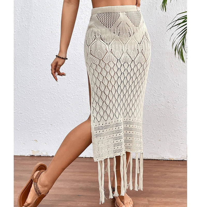 Women's Knitted Texture Sarong Skirt