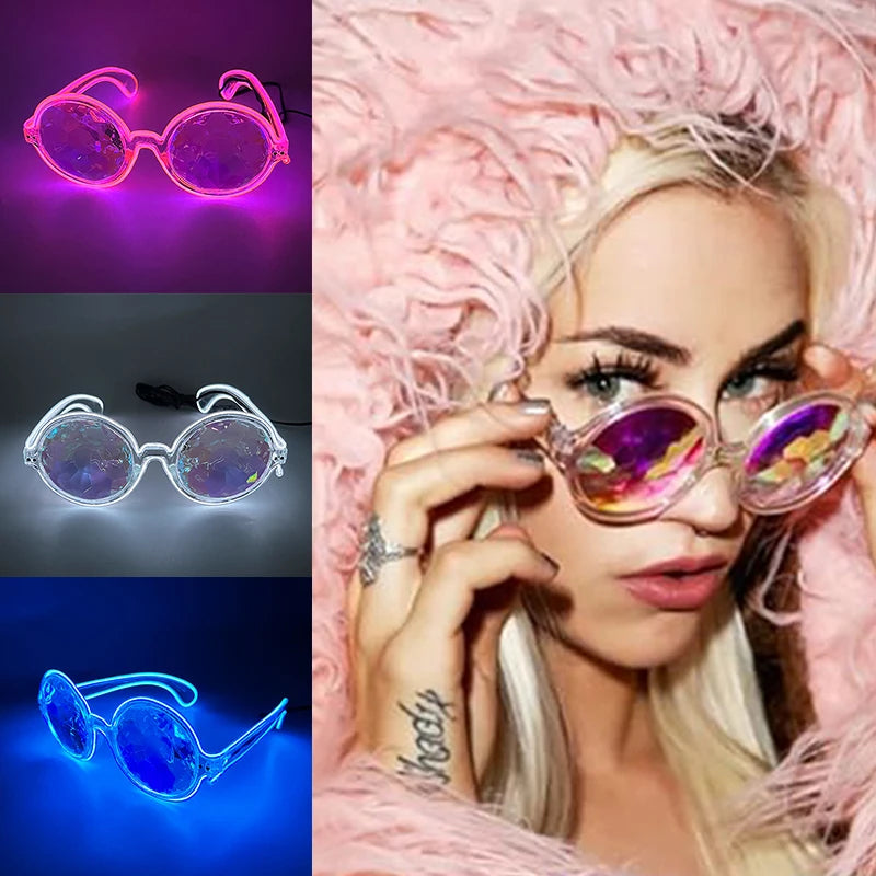 Glowing Party Glasses, Festival Sunglasses, Lighting Glow Glasses