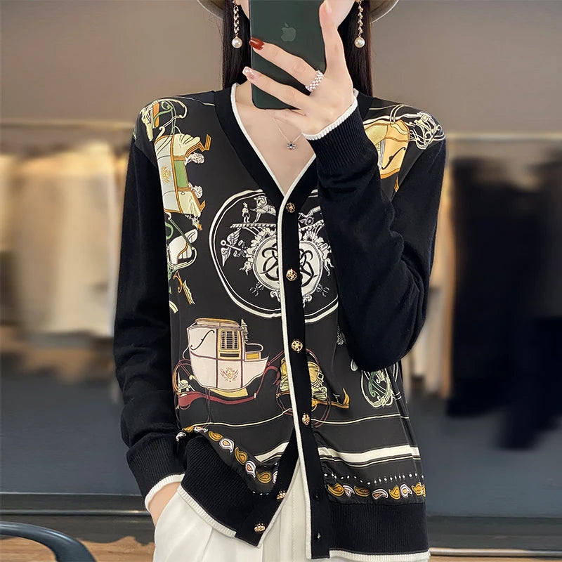 Equestrian Design Women's Lightweight Cardigan, Spring and Summer Collection