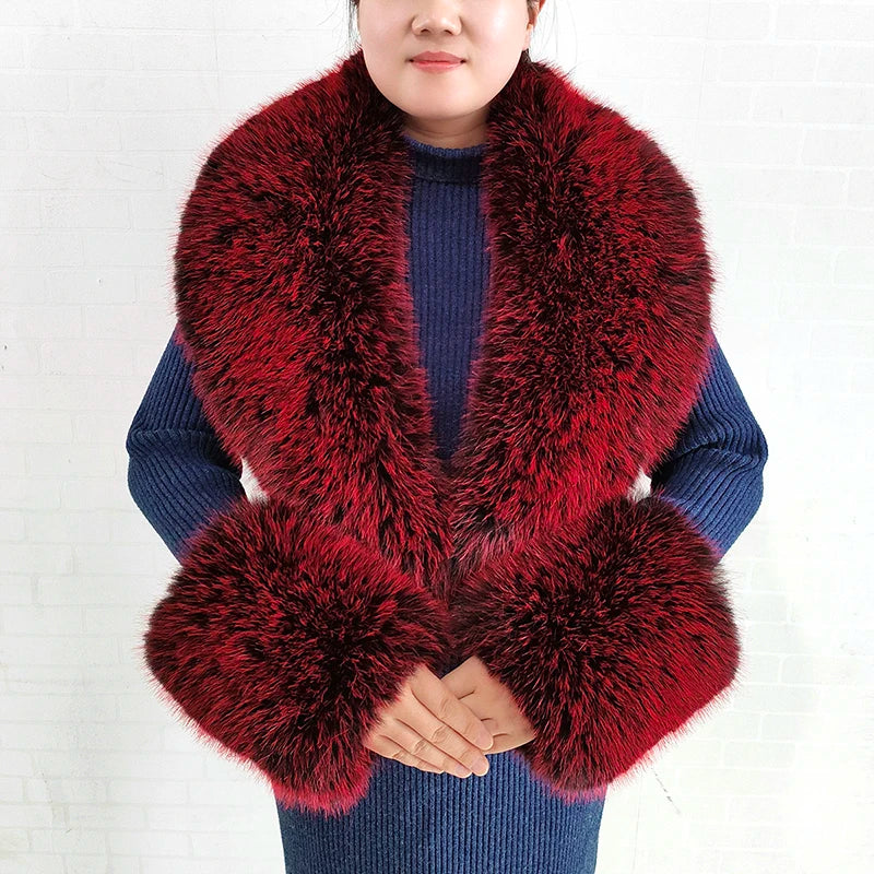 Winter Faux Fur Collar and Cuffs Set, Shawl and Accessories